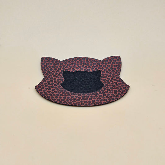 Brown / Engraves Black - Basketball Texture - Leatherette Sheet - PU Material