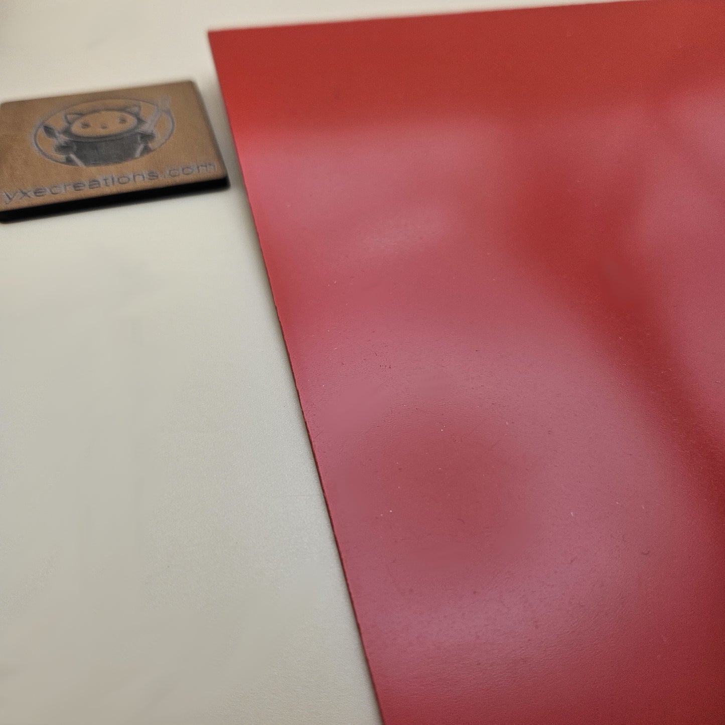 Two-Tone Engravable Acrylic - Brushed Copper - Engraves Red