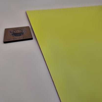 Two-Tone Engravable Acrylic - White - Engraves Yellow