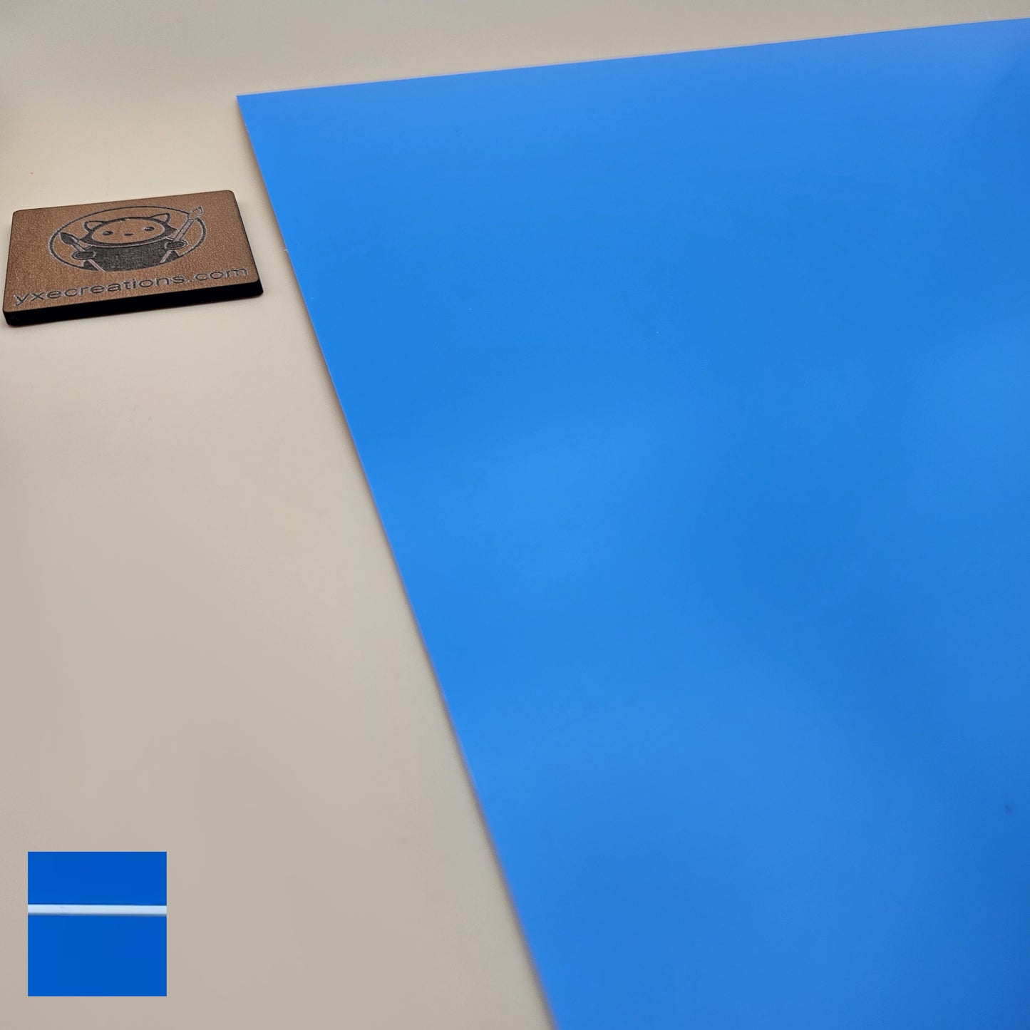 Two-Tone Engravable Acrylic - Light Blue - Engraves White