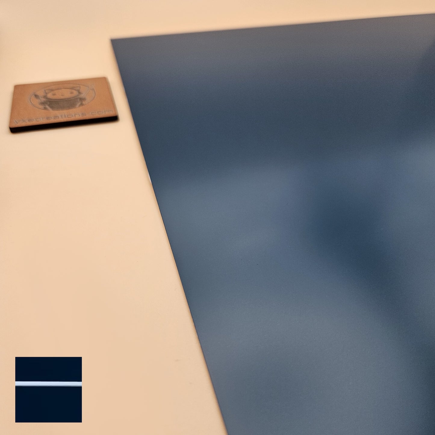 Two-Tone Engravable Acrylic - Deep Blue - Engraves White