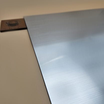 Two-Tone Engravable Acrylic - Brushed Chrome - Engraves Black
