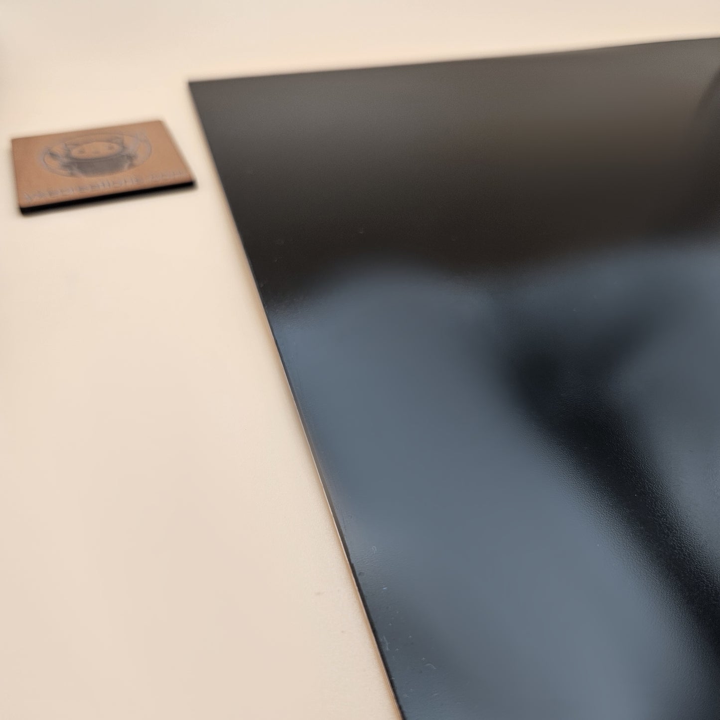 Two-Tone Engravable Acrylic - Brushed Chrome - Engraves Black