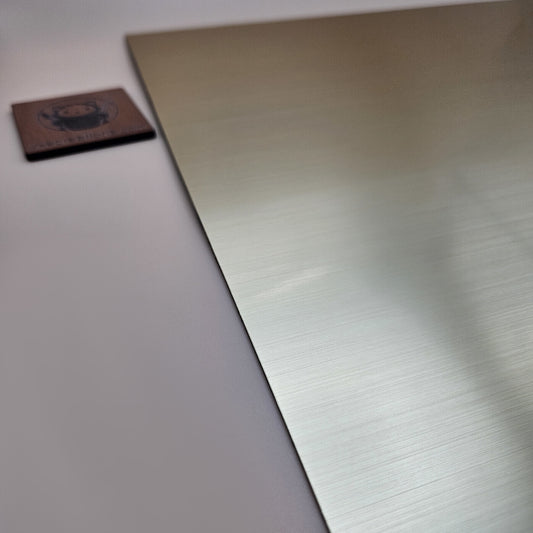 Two-Tone Engravable Acrylic - Brushed Gold - Engraves Black