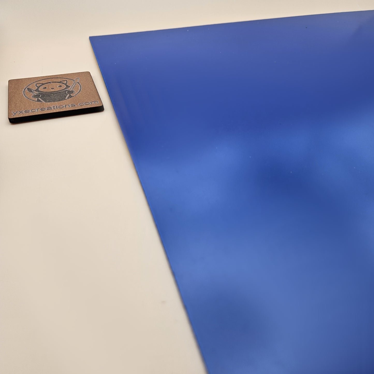 Two-Tone Engravable Acrylic - White - Engraves Blue