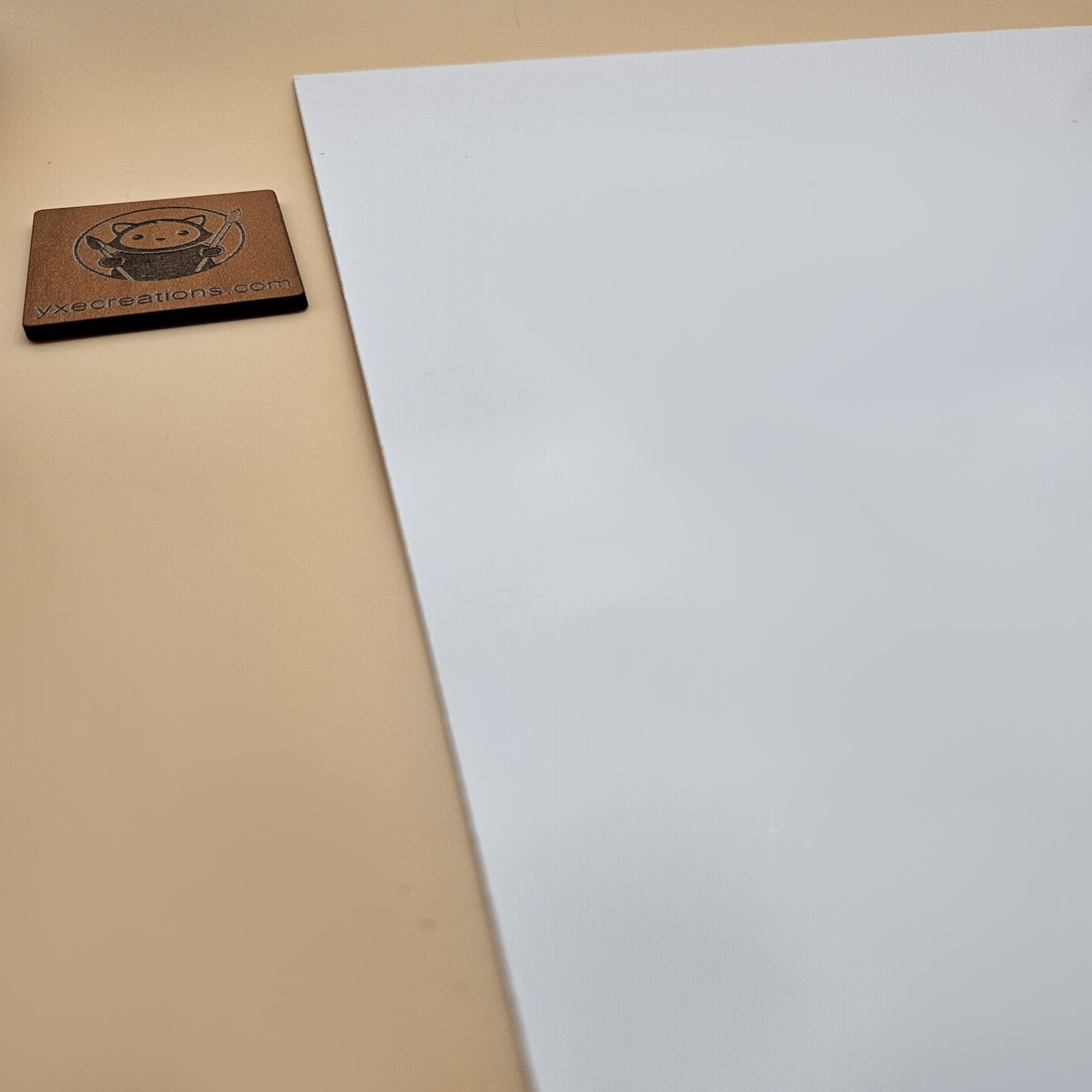 Two-Tone Engravable Acrylic - Gold - Engraves White