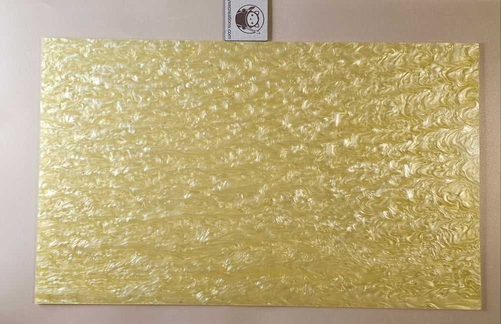 Designer Acrylic Sheet - Liquid Pearl - Lemon Cream
