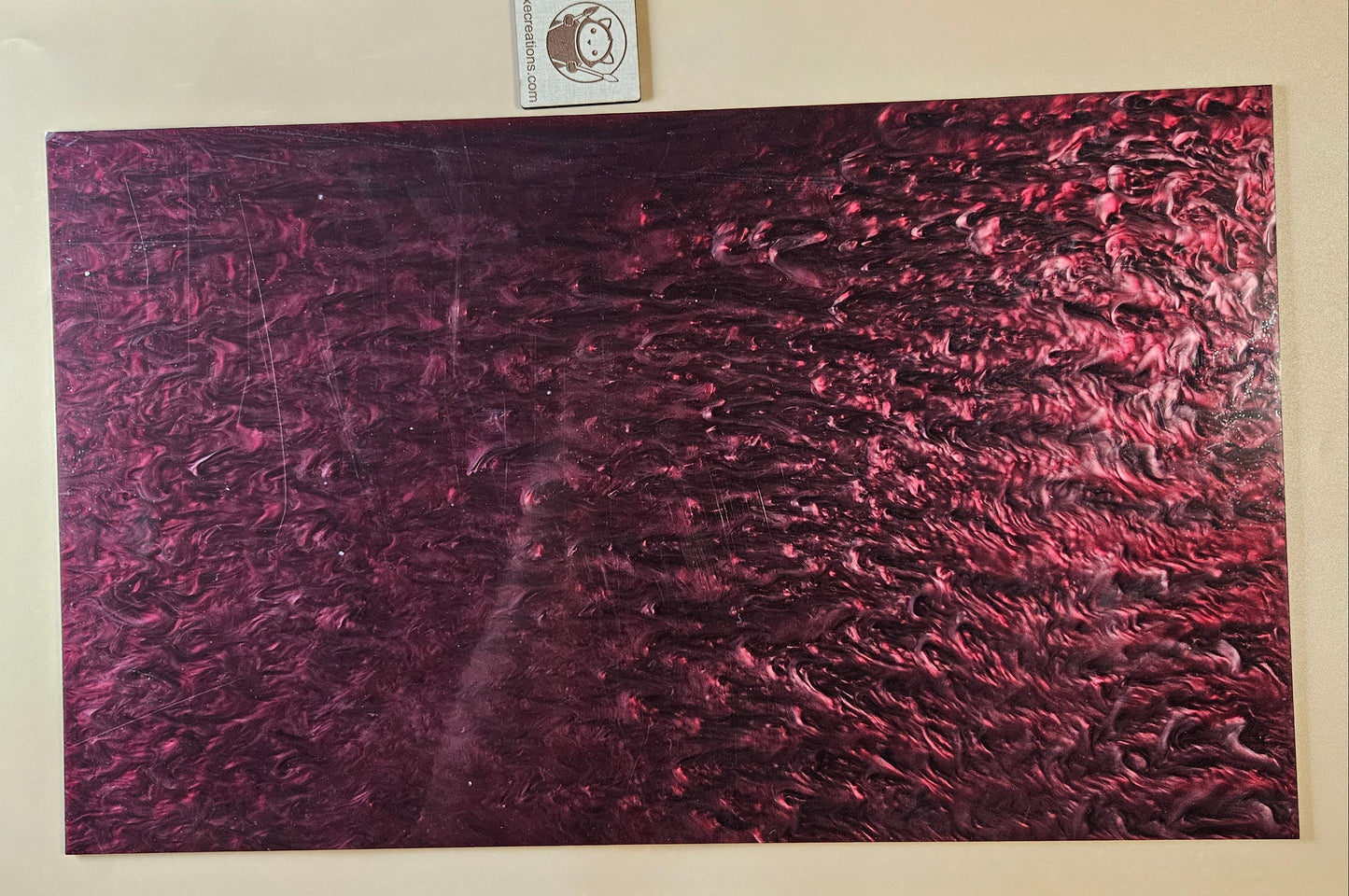 Designer Acrylic Sheet - Liquid Pearl - Bordeaux Silk