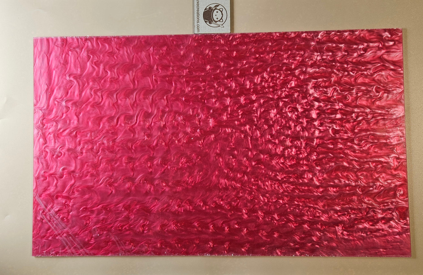 Designer Acrylic Sheet - Liquid Pearl - Raspberry Glaze