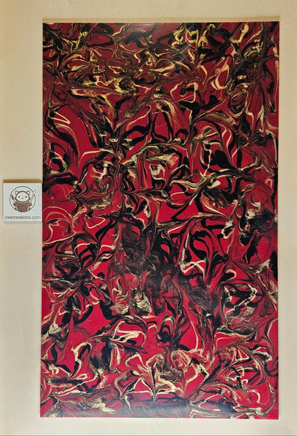 Designer Acrylic - Molten Marble  - Red