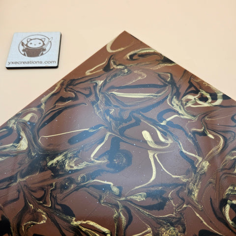 Designer Acrylic - Molten Marble  - Chocolate