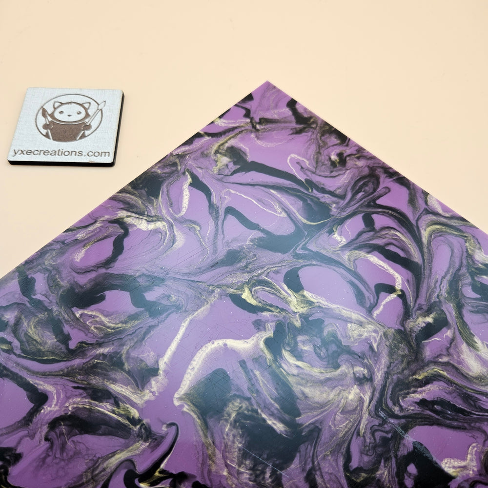 Designer Acrylic - Molten Marble  - Purple
