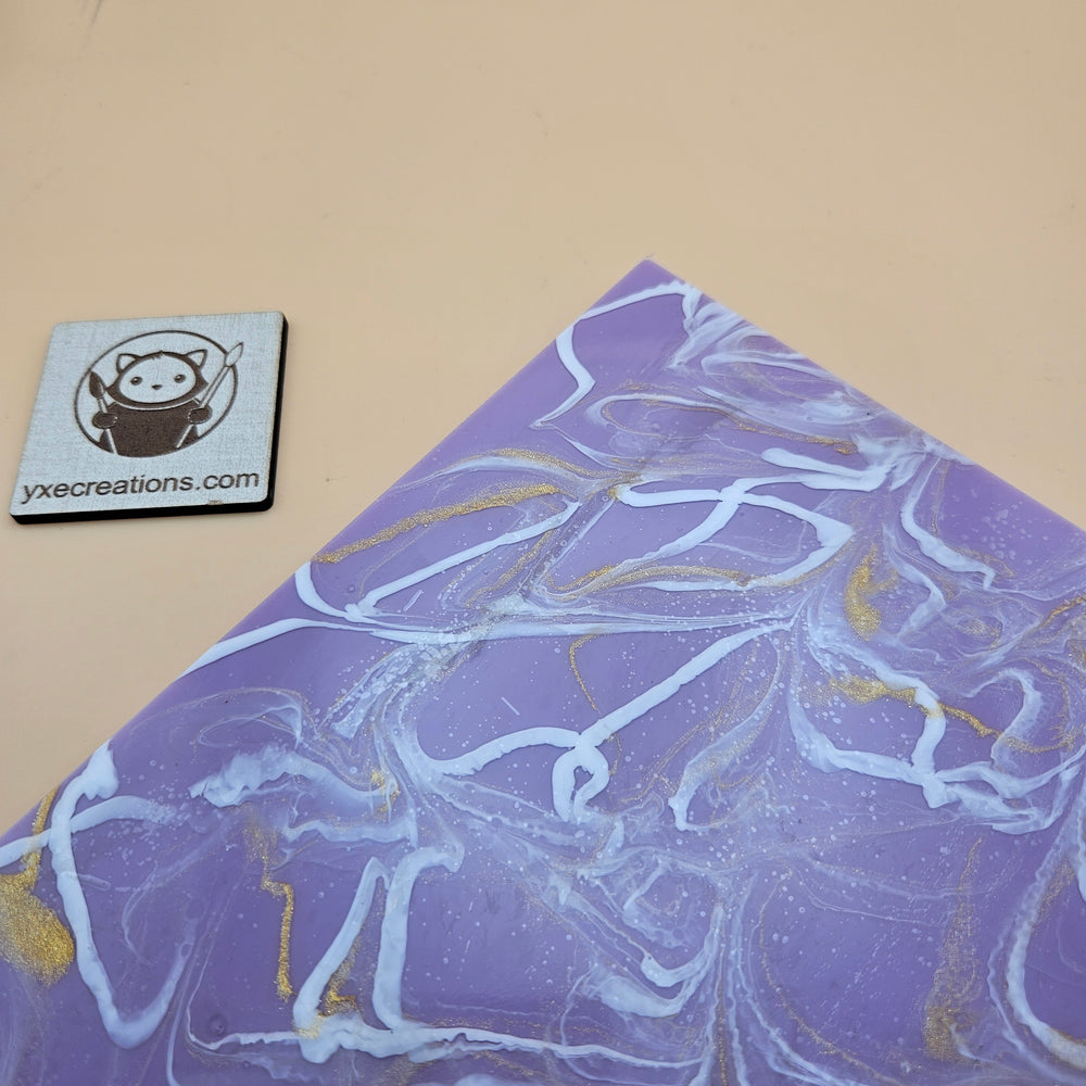 Designer Acrylic - Molten Marble  - Lavender