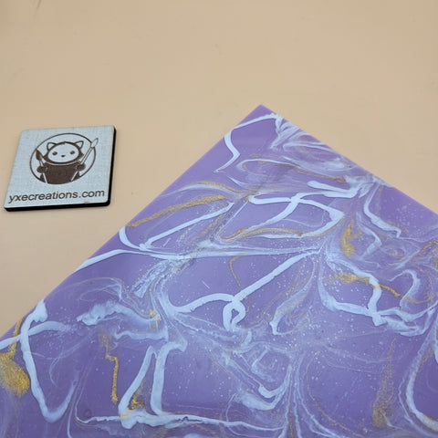 Designer Acrylic - Molten Marble  - Lavender