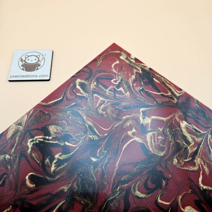 Designer Acrylic - Molten Marble  - Red