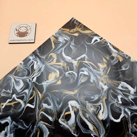 Designer Acrylic - Molten Marble  - Black