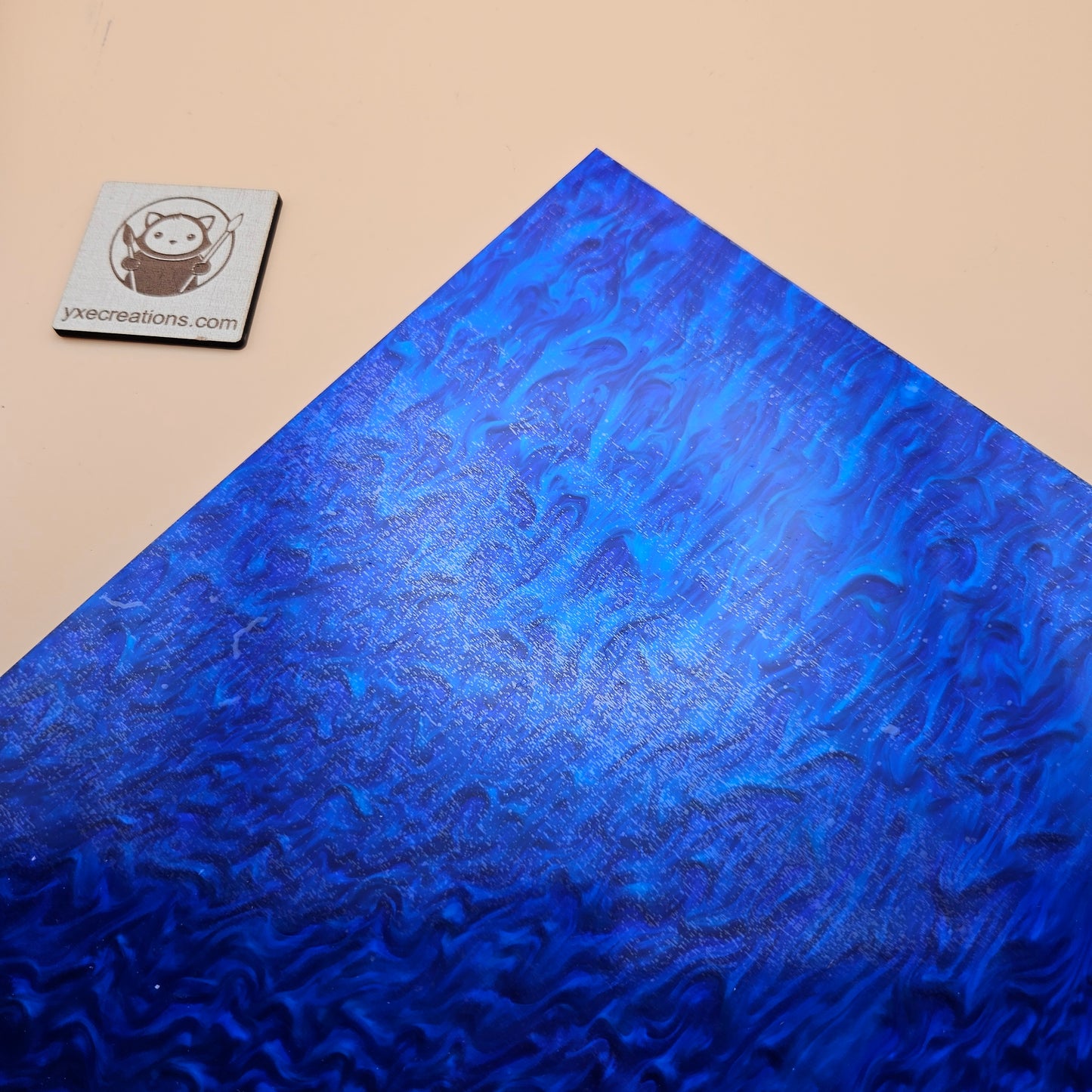 Designer Acrylic Sheet - Liquid Pearl - Blue Velvet