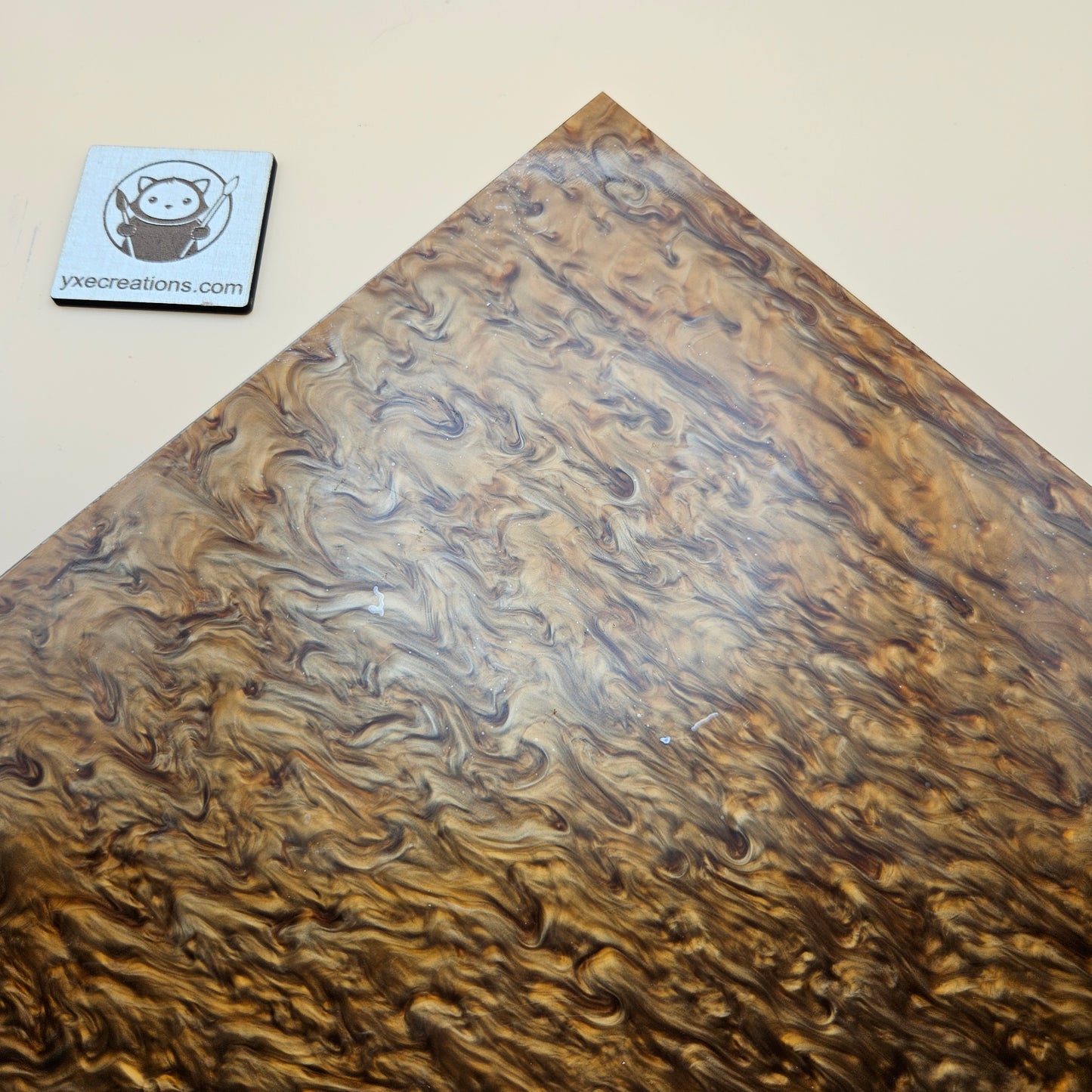 Designer Acrylic Sheet - Liquid Pearl - Dark Toffee