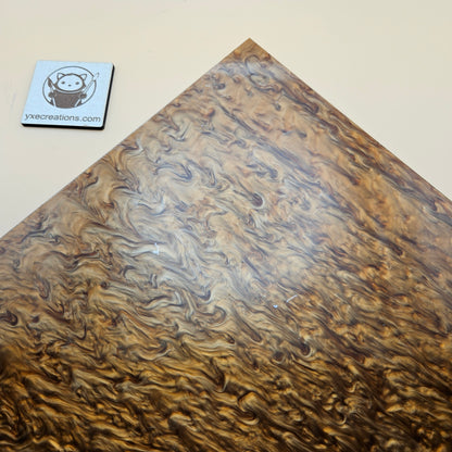 Designer Acrylic Sheet - Liquid Pearl - Dark Toffee