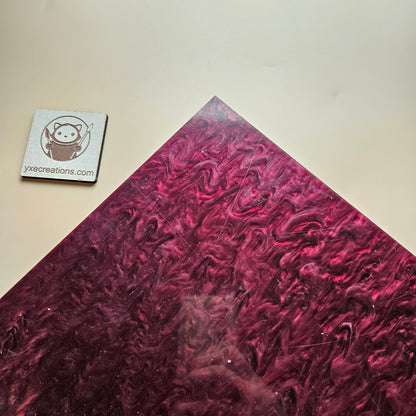 Designer Acrylic Sheet - Liquid Pearl - Bordeaux Silk