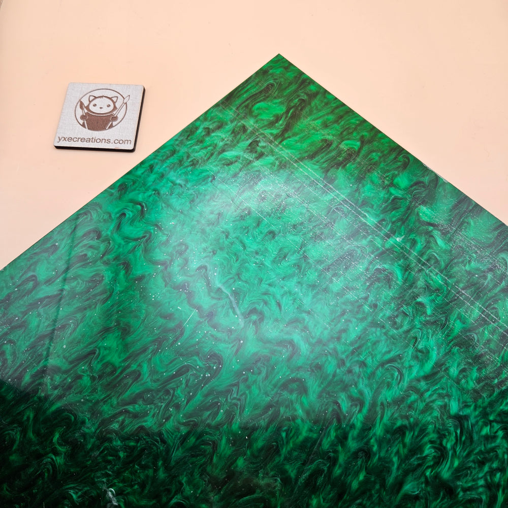 Designer Acrylic Sheet - Liquid Pearl - Forest Silk