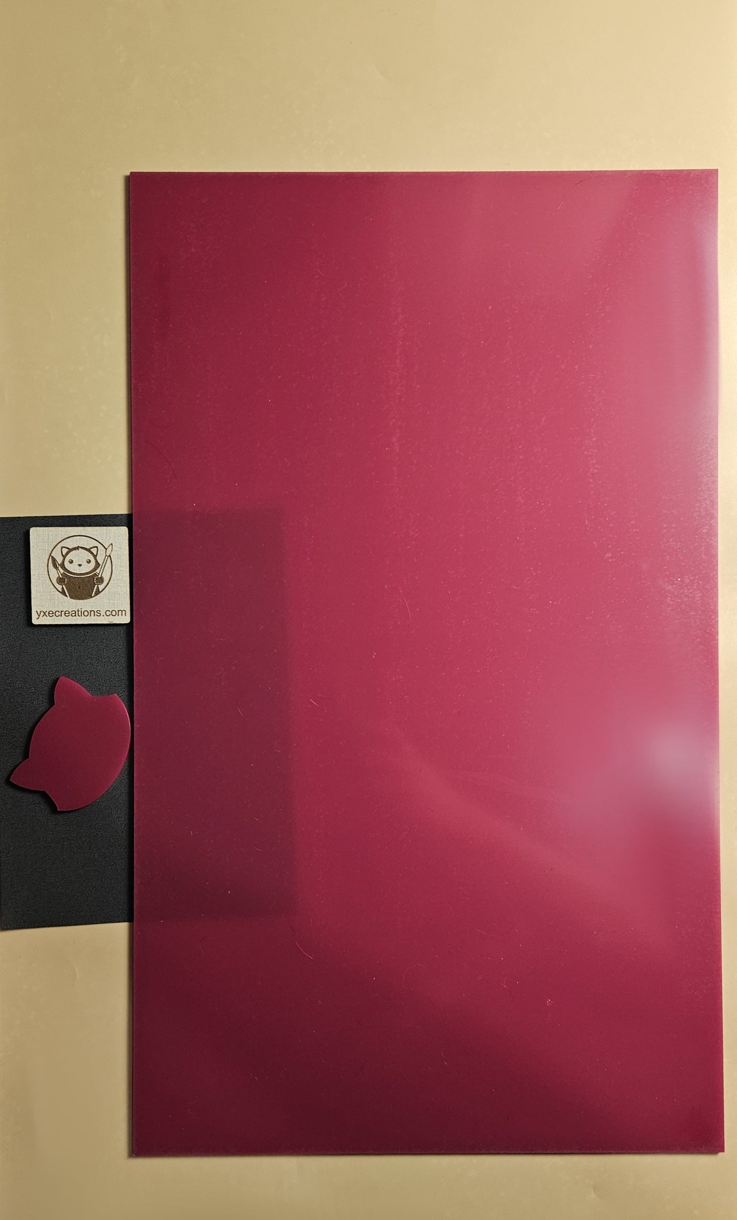 Dual-Finish Cast Acrylic Sheet  -  Pink Raspberry Sorbet