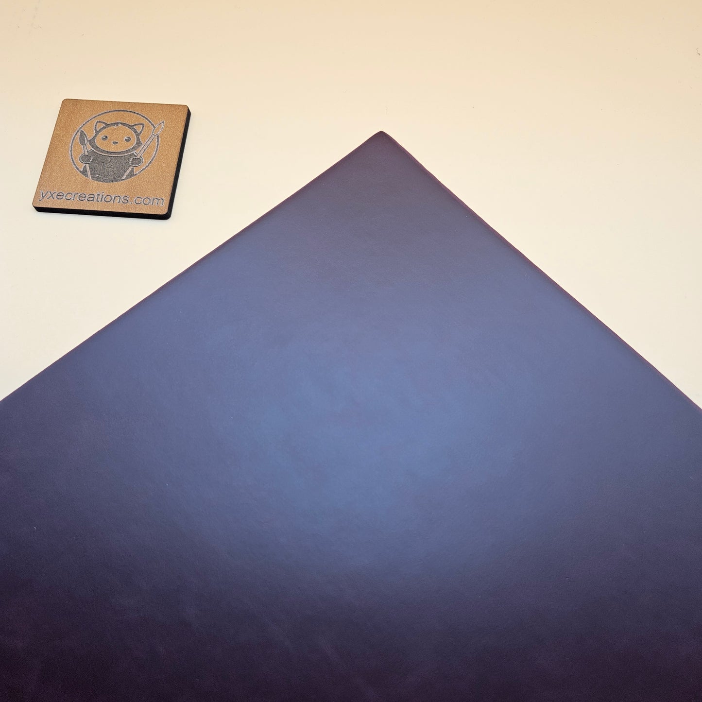 Dark Purple - Engraves Black - Glossy Leatherette Sheet – PU Material