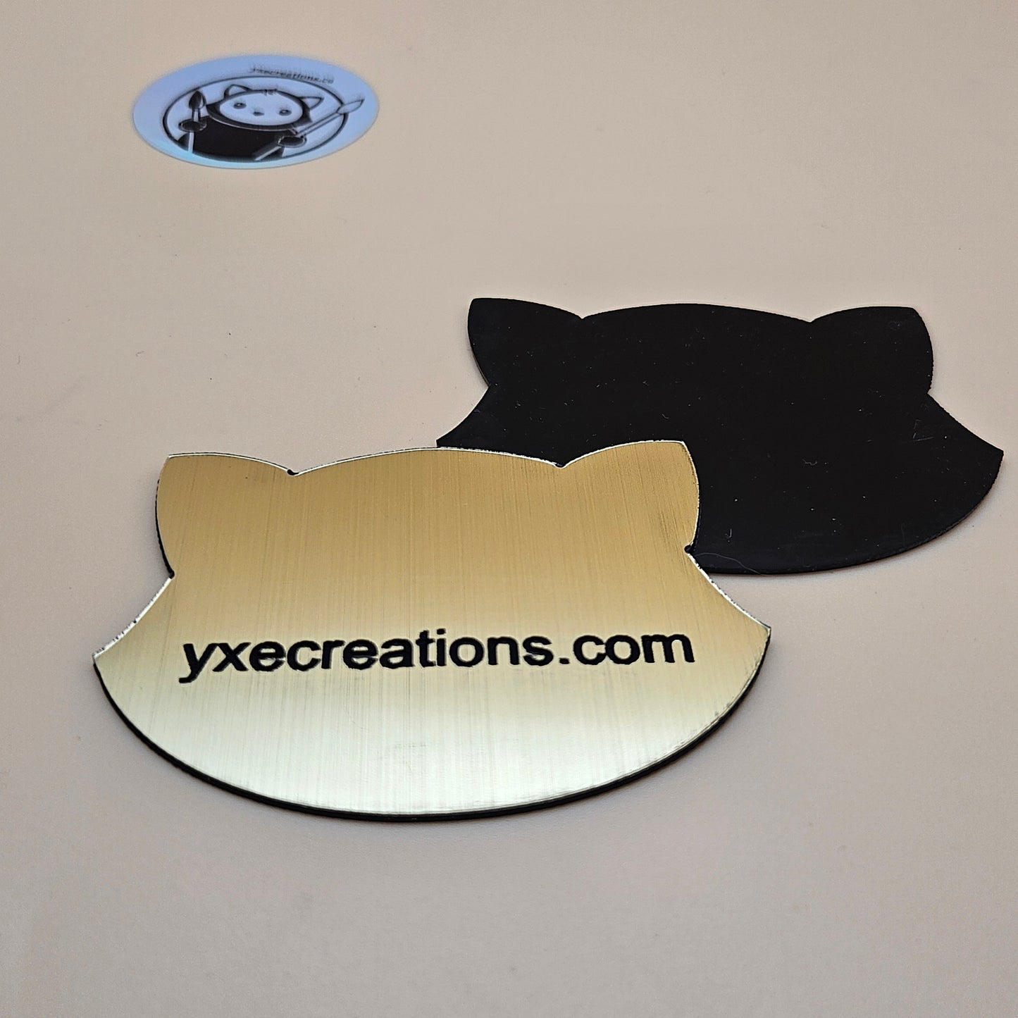 Two-Tone Engravable Acrylic - Brushed Yellow Gold - Engraves Black