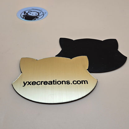Two-Tone Engravable Acrylic - Brushed Yellow Gold - Engraves Black