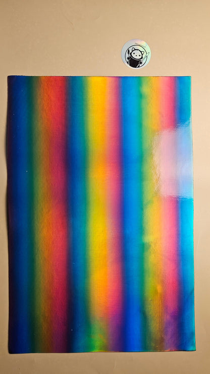 Holographic Glossy - Rainbow - Laserable Leatherette - PU Matherial