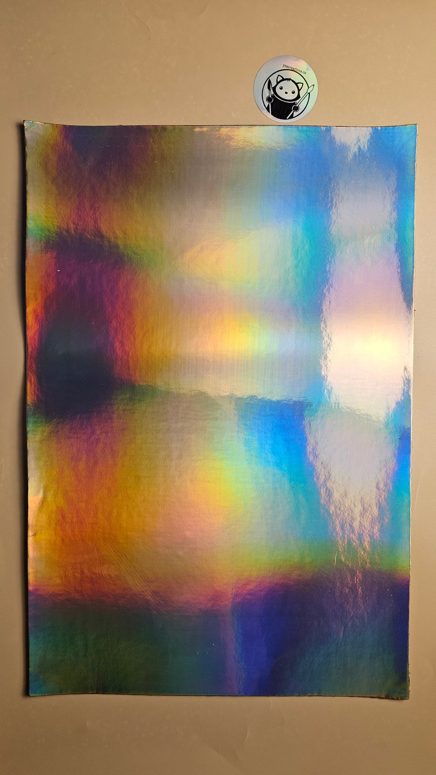 Holographic Glossy - Solar Gold - Laserable Leatherette - PU Matherial