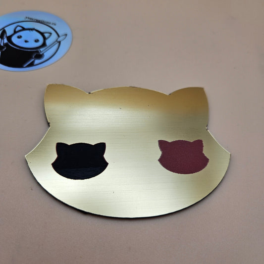 Three-Tone Engravable Acrylic - Brushed Gold Engraves Red & Black
