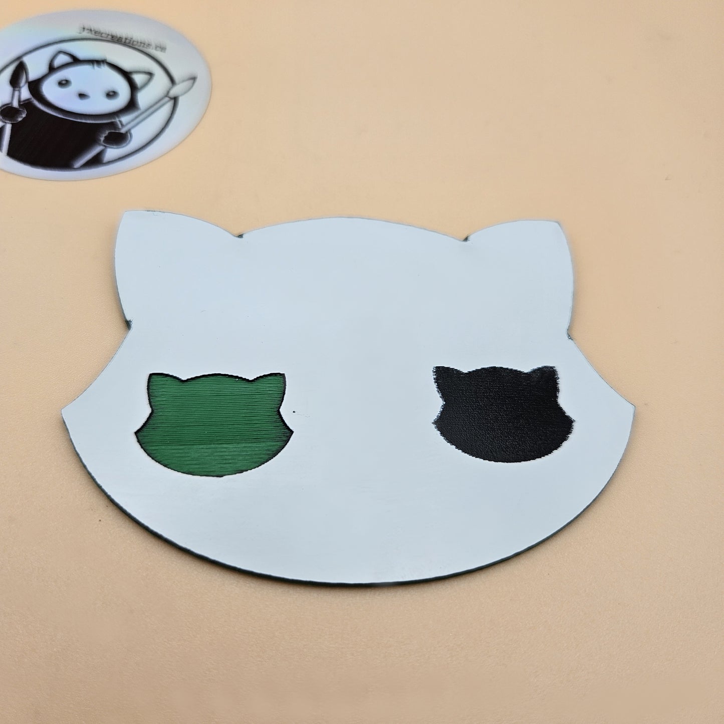 Three-Tone Engravable Acrylic - White Engraves Green & Black