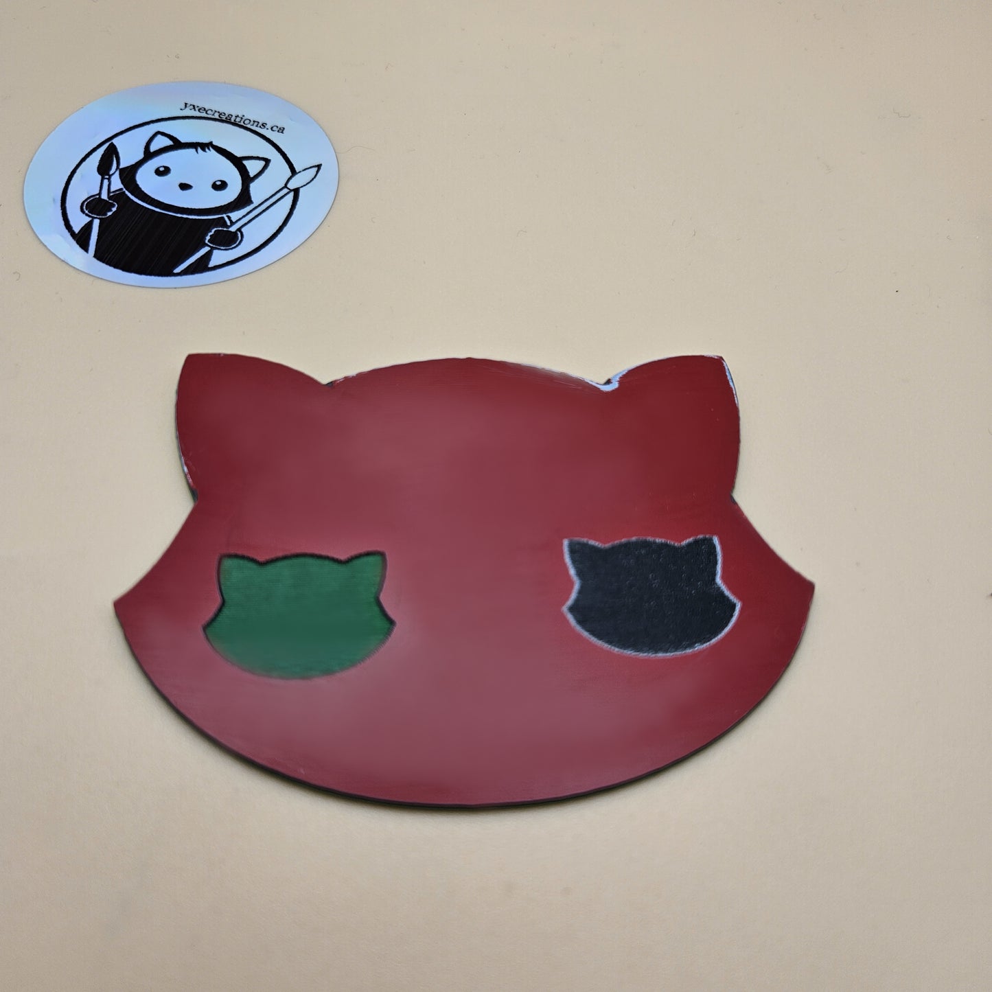 Three-Tone Engravable Acrylic - Red Engraves Black & Green