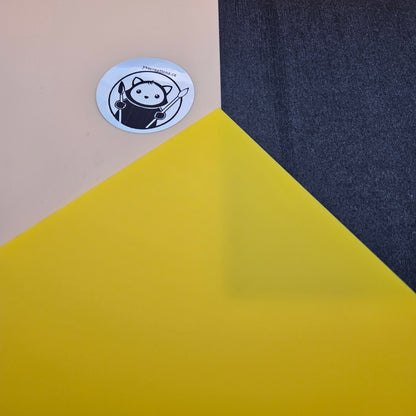 Dual-Finish Acrylic Sheet - Summer Sun Yellow