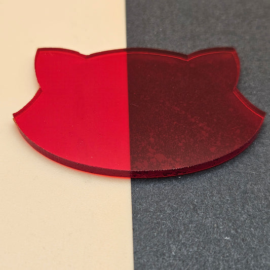 Clear Coloured Acrylic Sheet - Pomegranate Red
