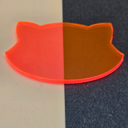 Clear Coloured Acrylic Sheet - Neon Orange (UV Reactive)