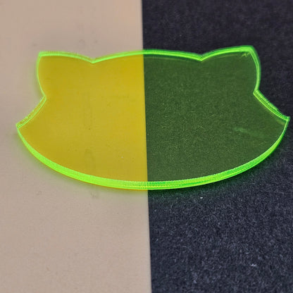 Clear Coloured Acrylic Sheet - Neon Green (UV Reactive)
