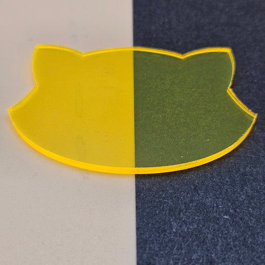 Clear Coloured Acrylic Sheet - Neon Yellow (UV Reactive)