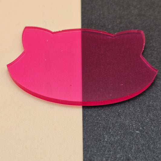 Clear Coloured Acrylic Sheet - Hibiscus Pink