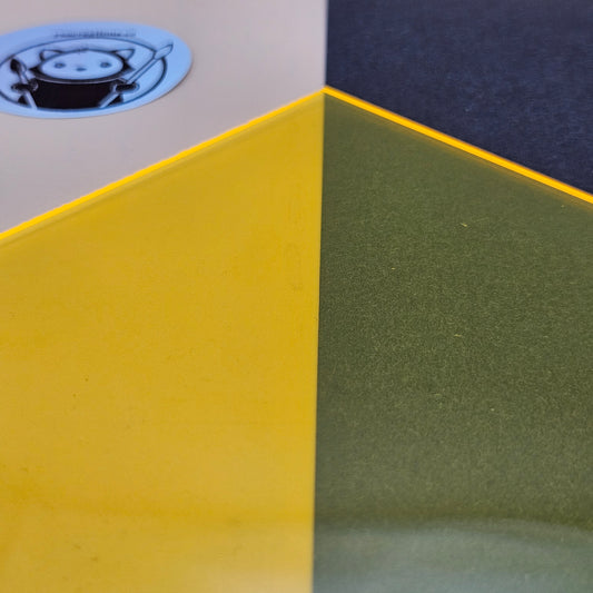 Clear Coloured Acrylic Sheet - Neon Yellow (UV Reactive)