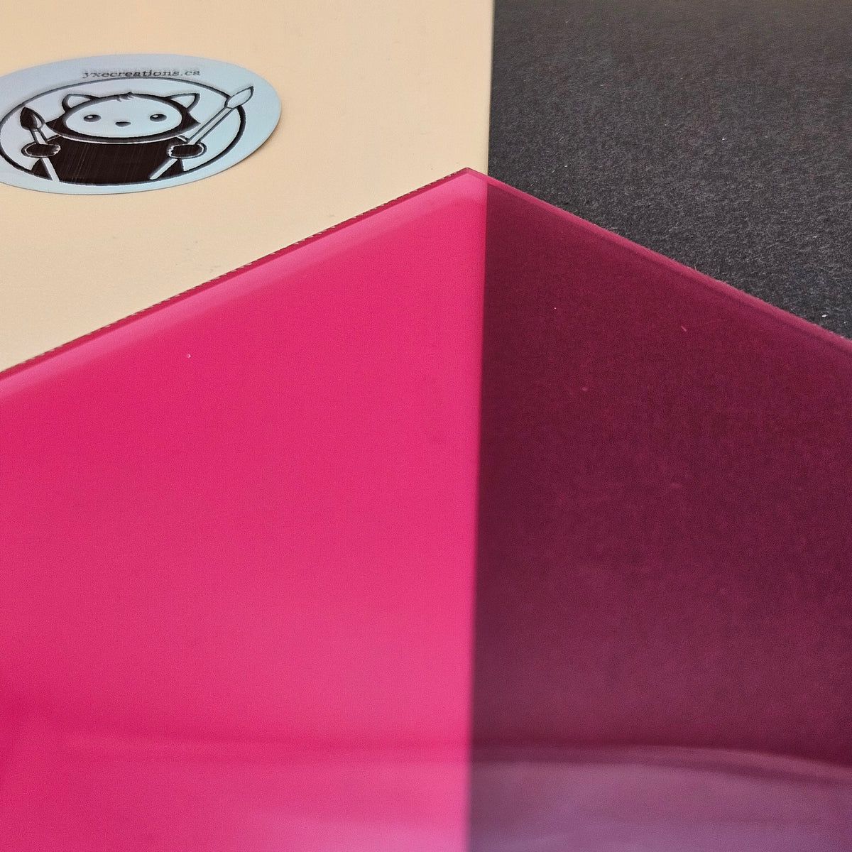 Clear Coloured Acrylic Sheet - Hibiscus Pink