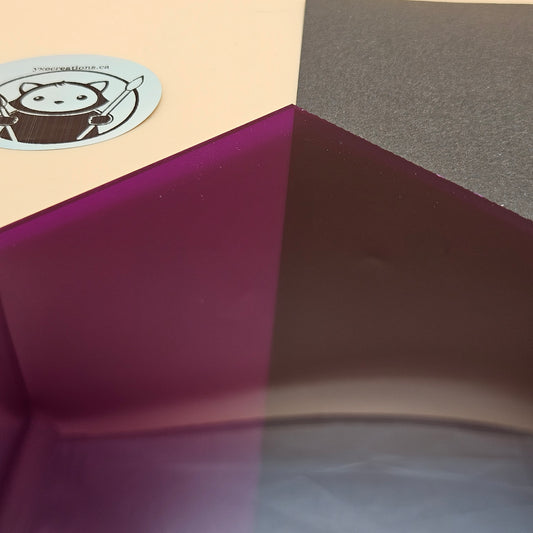 Clear Coloured Acrylic Sheet - Amethyst Purple