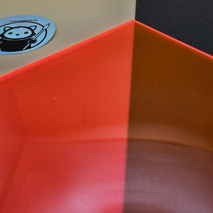Clear Coloured Acrylic Sheet - Neon Orange (UV Reactive)
