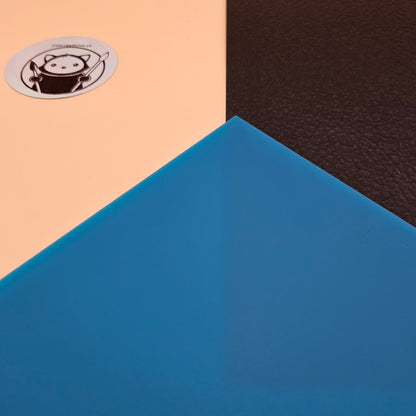 Dual-Finish Acrylic Sheet - Cerulean Blue
