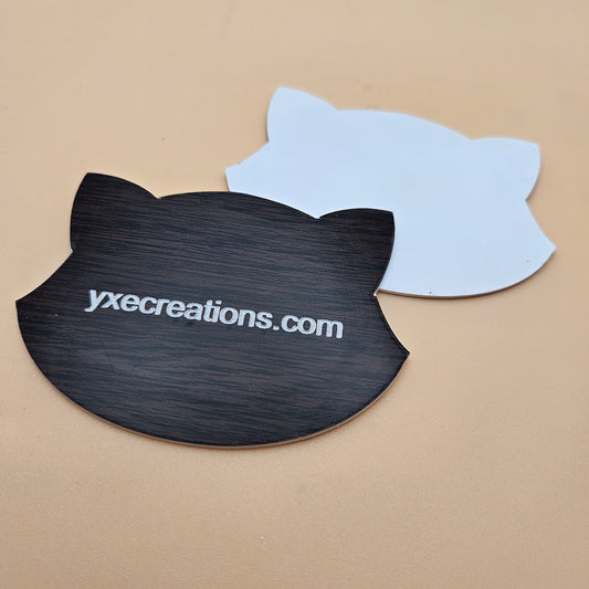 Two-Tone Engravable Acrylic - Dark Walnut Wood Grain - Engraves White
