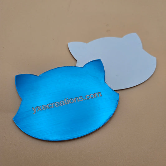 Two-Tone Engravable Acrylic - Brushed Bright Blue - Engraves White