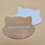 Two-Tone Engravable Acrylic - Light Oak Wood Grain - Engraves White