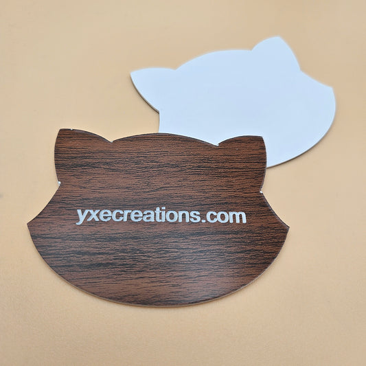 Two-Tone Engravable Acrylic - Dark Wood Grain - Engraves White