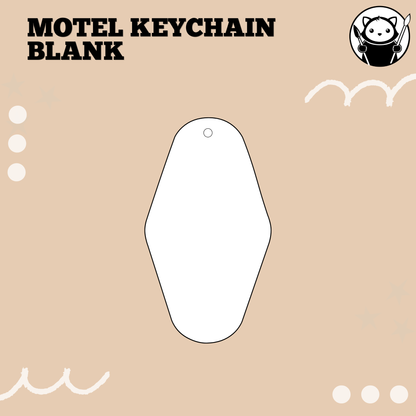 Sublimation Acrylic Blank - Motel Keychain